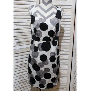 Ann Taylor dotted print sleeveless sheath dress (1130)